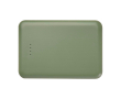 Batterie externe en plastique recyclé fine et élégante 5 000 mAh couleur vert pastel