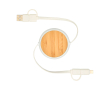 Câble rétractable charge rapide 5 en 1 et synchronisation des données couleur blanc