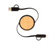 Câble rétractable charge rapide 5 en 1 et synchronisation des données couleur noir