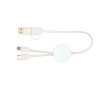 Câble de charge rapide en plastique recyclé synchronisation 5 en 1 couleur blanc