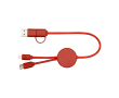 Câble de charge rapide en plastique recyclé synchronisation 5 en 1 couleur saumon