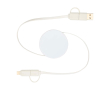 Câble en plastique recyclé charge rapide et synchronisation 5 en 1 couleur blanc