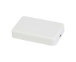 Batterie externe sans fil magnétique en plastique recyclé 10 000 mAh couleur blanc