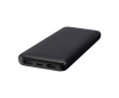 Powerbank en plastique recyclé avec 2 câbles intégrés 10 000 mAh couleur noir