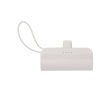 Batterie externe 2-en-1 en plastique recyclé avec support pliable couleur blanc