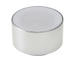 Haut-parleur Bluetooth en aluminium recyclé avec microphone 3 W couleur argenté