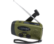 Radio d’urgence avec recharge solaire et dynamo 1 200 mAh couleur vert militaire