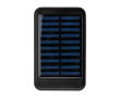 Batterie externe solaire en aluminium avec bords colorés 4.000 mAh couleur noir