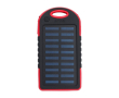 Batterie externe solaire avec lampe latérale 4.000 mAh couleur rouge