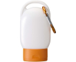 Crème solaire SPF30 avec mousqueton parfum vanille 30 ml couleur orange