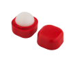 Baume à lèvres à la vanille avec boîtier carré en plastique FPS 15 couleur rouge