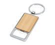 Porte-clés moderne en bambou servant également de décapsuleur couleur naturel