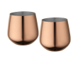 Lot de deux mugs inox finition or rose élégante 540 ml couleur rose
