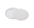 Miroir de maquillage élégant et coulissant pour des retouches rapides couleur blanc