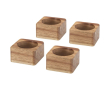 Anneaux de serviette en acacia finition veinée naturelle couleur bois