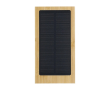 Batterie externe solaire en bambou avec indicateur lumineux 10.000 mAh couleur marron