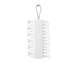 Set de 12 tees de golf en plastique recyclé avec cordon métallique couleur blanc