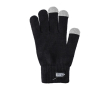 Gants d’hiver RPET avec 3 doigts compatibles écrans tactiles couleur noir
