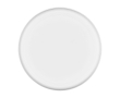 Frisbee rond en plastique recyclé avec finition mouchetée couleur blanc
