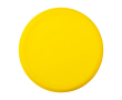 Frisbee rond en plastique recyclé avec finition mouchetée couleur jaune