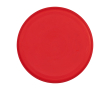 Frisbee rond en plastique recyclé avec finition mouchetée couleur rouge