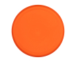 Frisbee rond en plastique recyclé avec finition mouchetée couleur orange