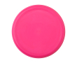 Frisbee rond en plastique recyclé avec finition mouchetée couleur fuchsia