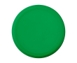 Frisbee rond en plastique recyclé avec finition mouchetée couleur vert