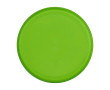 Frisbee rond en plastique recyclé avec finition mouchetée couleur vert lime