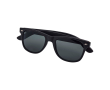 Lunettes de soleil rétro avec branches en bambou et revêtement noir couleur noir