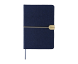 Carnet en feutre recyclé avec fermeture élastique feuilles lignées A5 couleur bleu