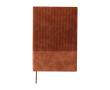 Carnet avec effet velours sur la couverture feuilles lignées A5 couleur marron
