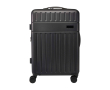 Valise trolley extensible en plastique recyclé résistant aux chocs couleur noir