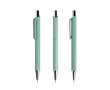 Stylo ergonomique corps triangulaire finition gomme encre noire couleur vert menthe