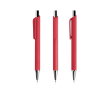 Stylo ergonomique corps triangulaire finition gomme encre noire couleur rouge foncé