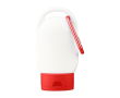 Lotion solaire avec mousqueton et bouchon coloré SPF30 30 ml couleur rouge