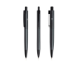 Stylo en aluminium rétractable avec détails argentés encre bleue couleur anthracite