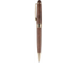 Stylo rotatif en noyer et laiton à encre bleue Dokumental couleur marron