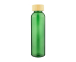 Gourde en verre dépoli coloré avec bouchon à vis en bambou 500 ml couleur vert