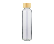 Gourde en verre dépoli coloré avec bouchon à vis en bambou 500 ml couleur transparent