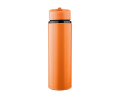 Bidon en plastique avec embout rabattable et paille interne 500 ml couleur orange