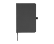 Carnet A5 en polyester RPET à couverture semi-rigide, pages lignées couleur gris foncé