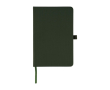 Carnet A5 en polyester RPET à couverture semi-rigide, pages lignées couleur vert foncé