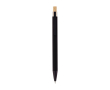 Stylo en aluminium recyclé avec bouton-poussoir en bambou, encre bleue couleur noir