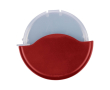 Coupe-pizza avec étui amovible et lame en acier inoxydable couleur rouge