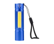 Lampe de poche en aluminium rechargeable avec dragonne et 3 modes couleur bleu roi