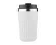 Mug à emporter en acier inoxydable recyclé, double paroi 400 ml couleur blanc
