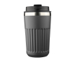 Mug à emporter en acier inoxydable recyclé, double paroi 400 ml couleur gris foncé