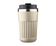 Mug à emporter en acier inoxydable recyclé, double paroi 400 ml couleur beige