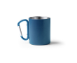 Tasse en acier recyclé 304 à double paroi avec anse mousqueton 300ml couleur bleu roi
